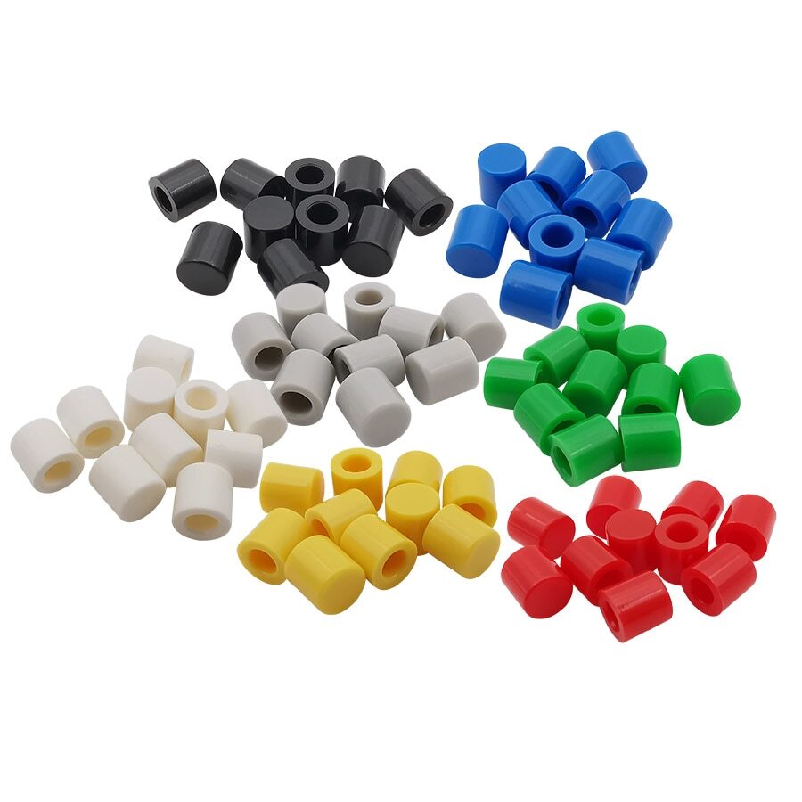 70pcs Tactile Push Button Switch Cap 6x6mm Self-locking Round Key Cap Multicolor