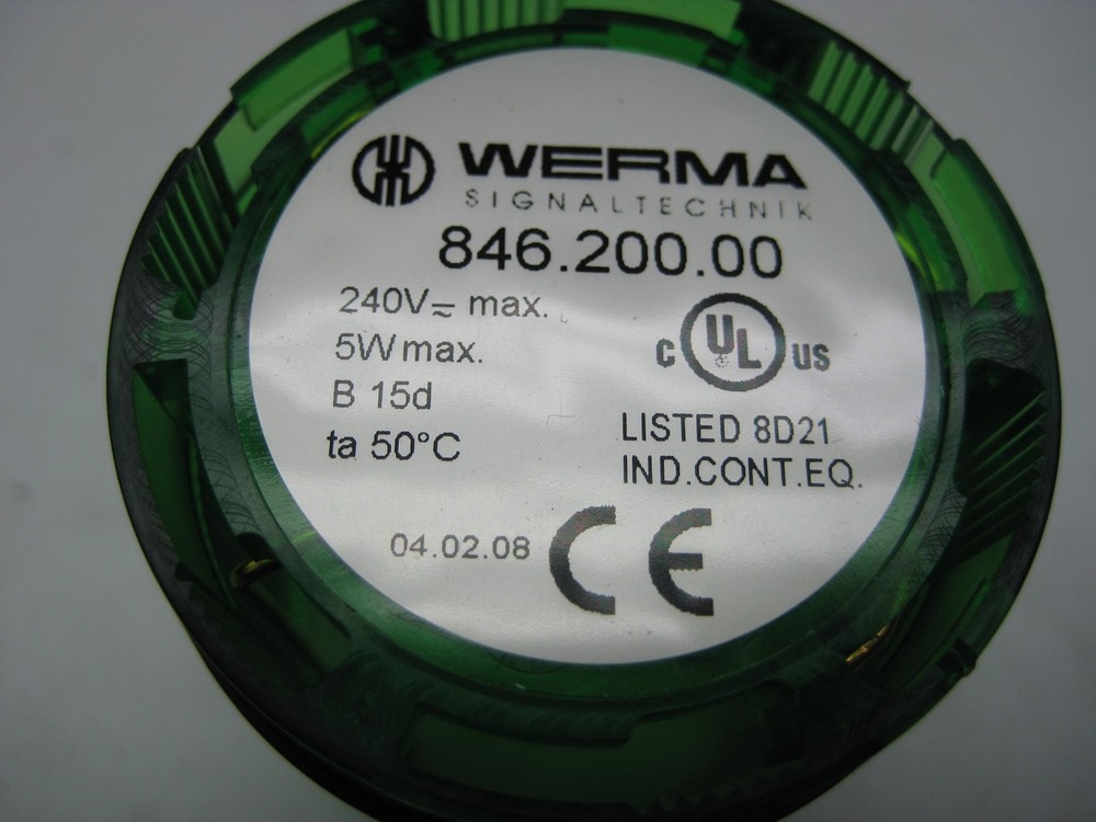 WERMA 846.200.00 GREEN STACK LIGHT NSNP