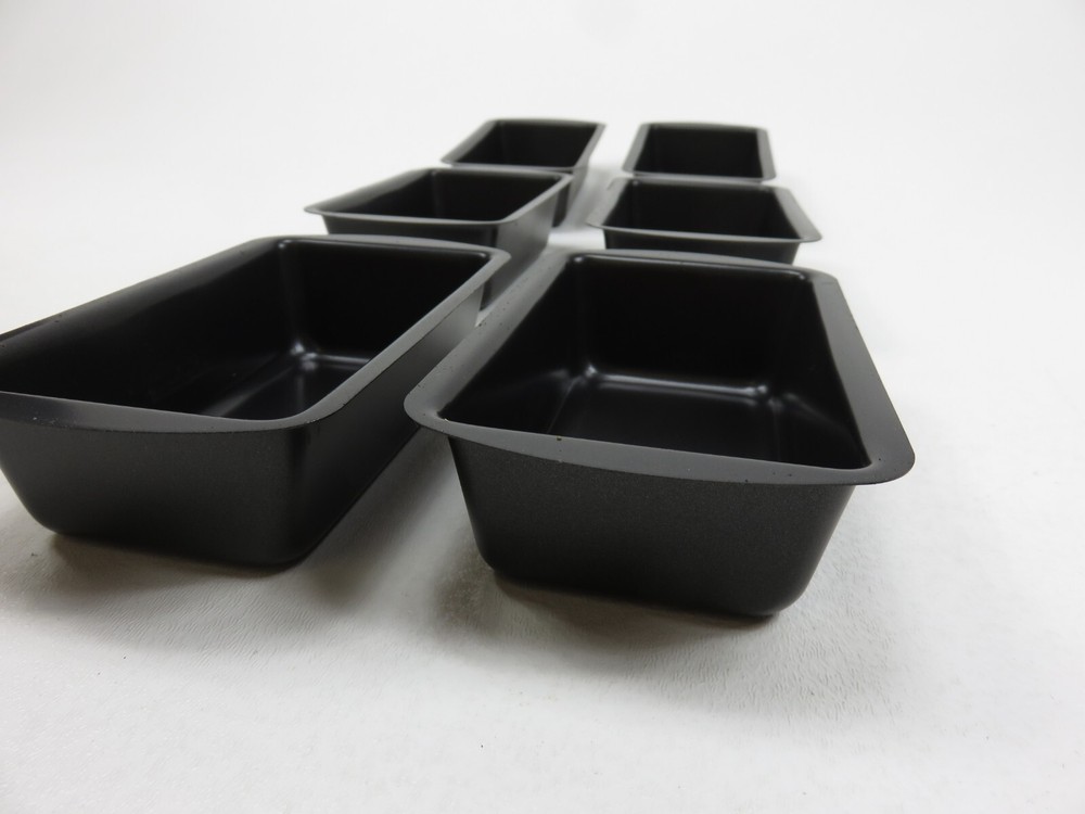 6 Piece Mini Bread Loaf Pans Non Stick Baking Pans CC1F2306