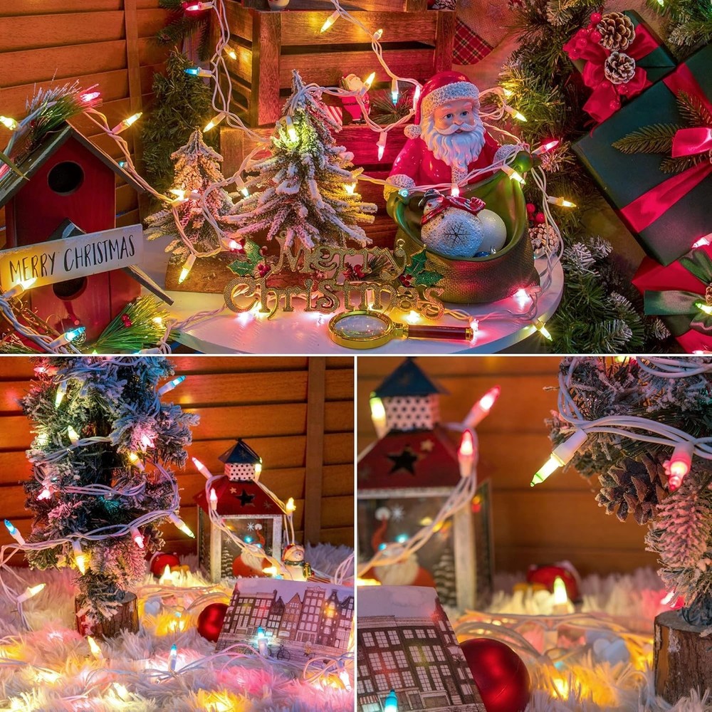 2PACK 50Count Easter String Lights,Christmas Lights Plug in,13FT Incandescent...