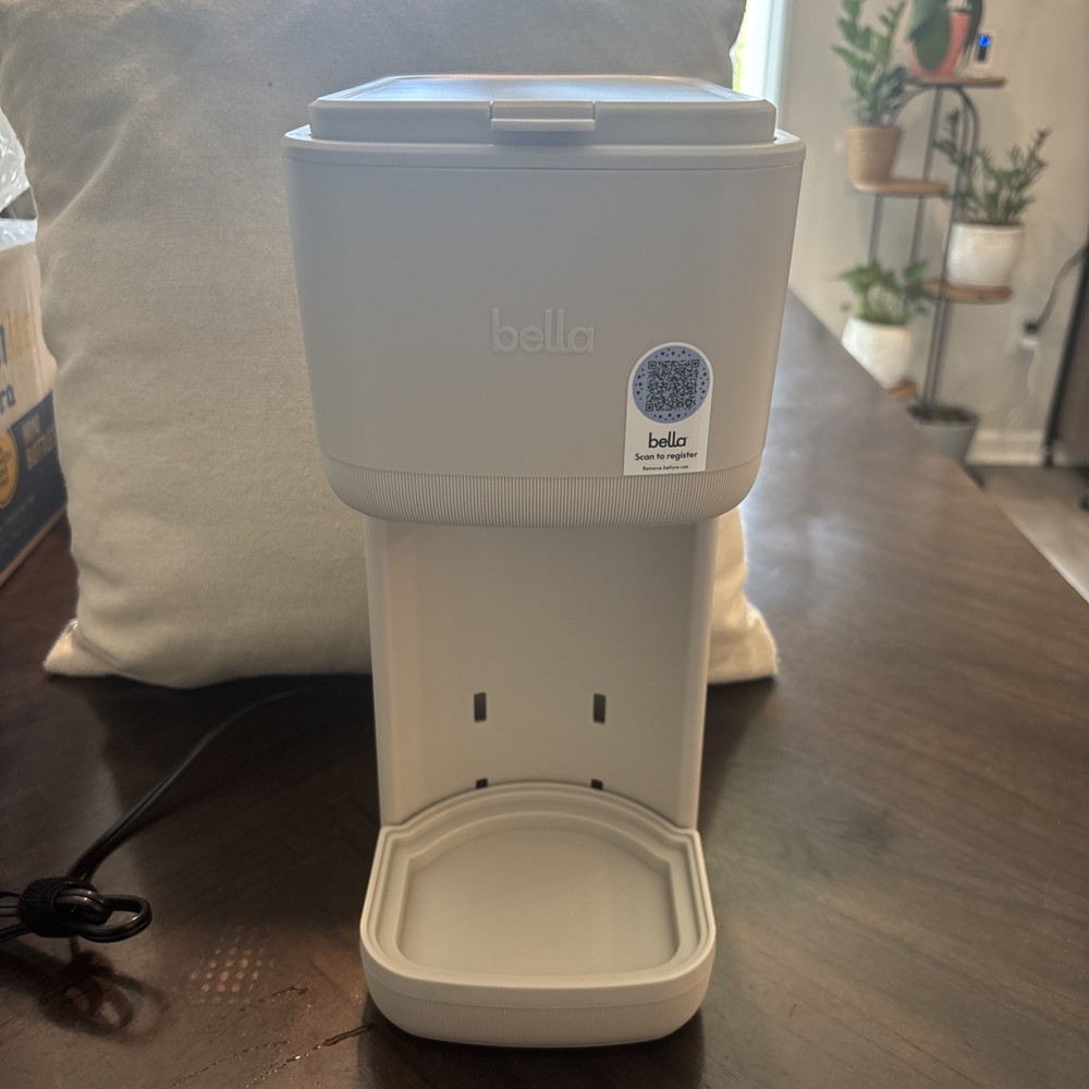 Bella Single Serve Coffee Maker Oatmilk White K Cup Pod Ground Brewer Compact