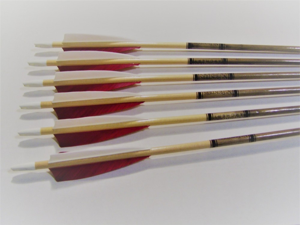 6 MATCHED WOOD ARROWS  31"