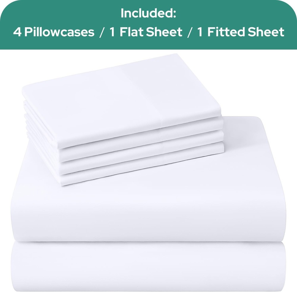 Queen Size Microfiber Bed Sheet Set 6pc