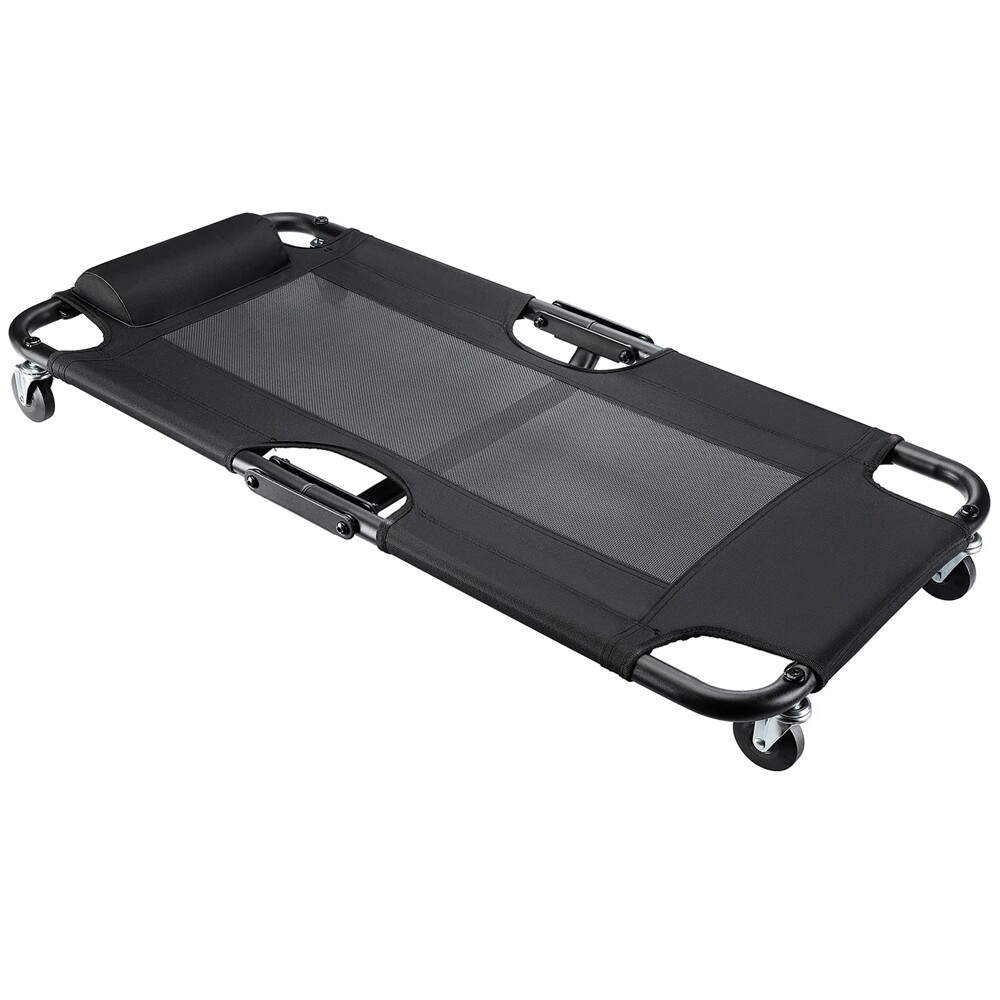 WORKPRO 40" Foldable Mesh Creeper w/Headrest & 4 Caster Wheel Automotive Creeper