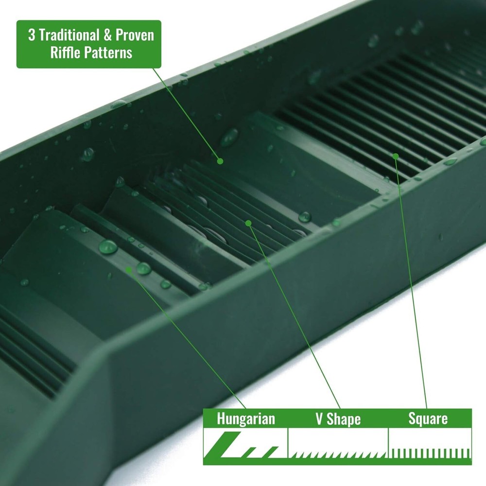 Compact 12" Gold Sluice Box - Ultimate Solution for Backyard Prospecting