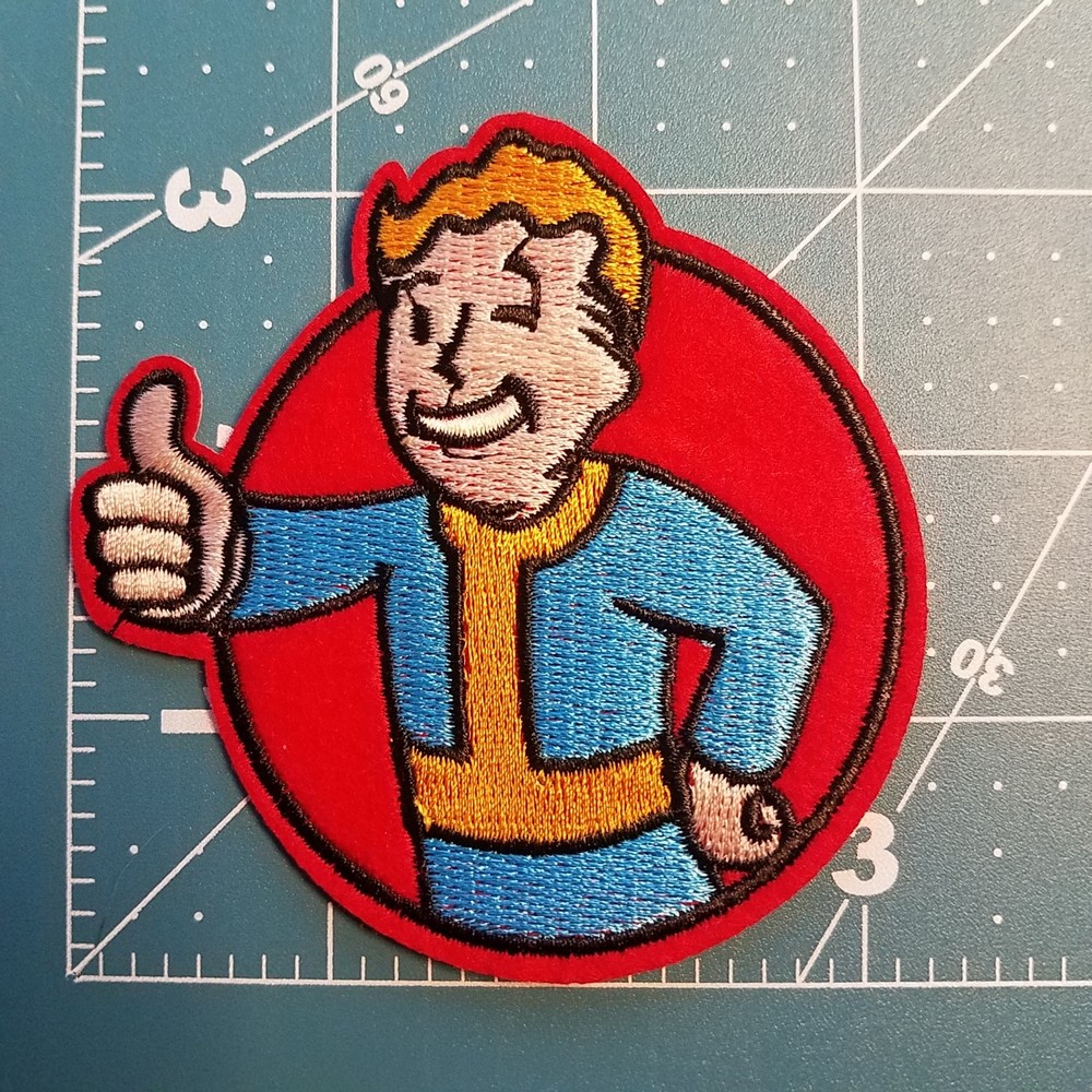 Fallout Boy Logo Red Patch 3 1/4 inches wide
