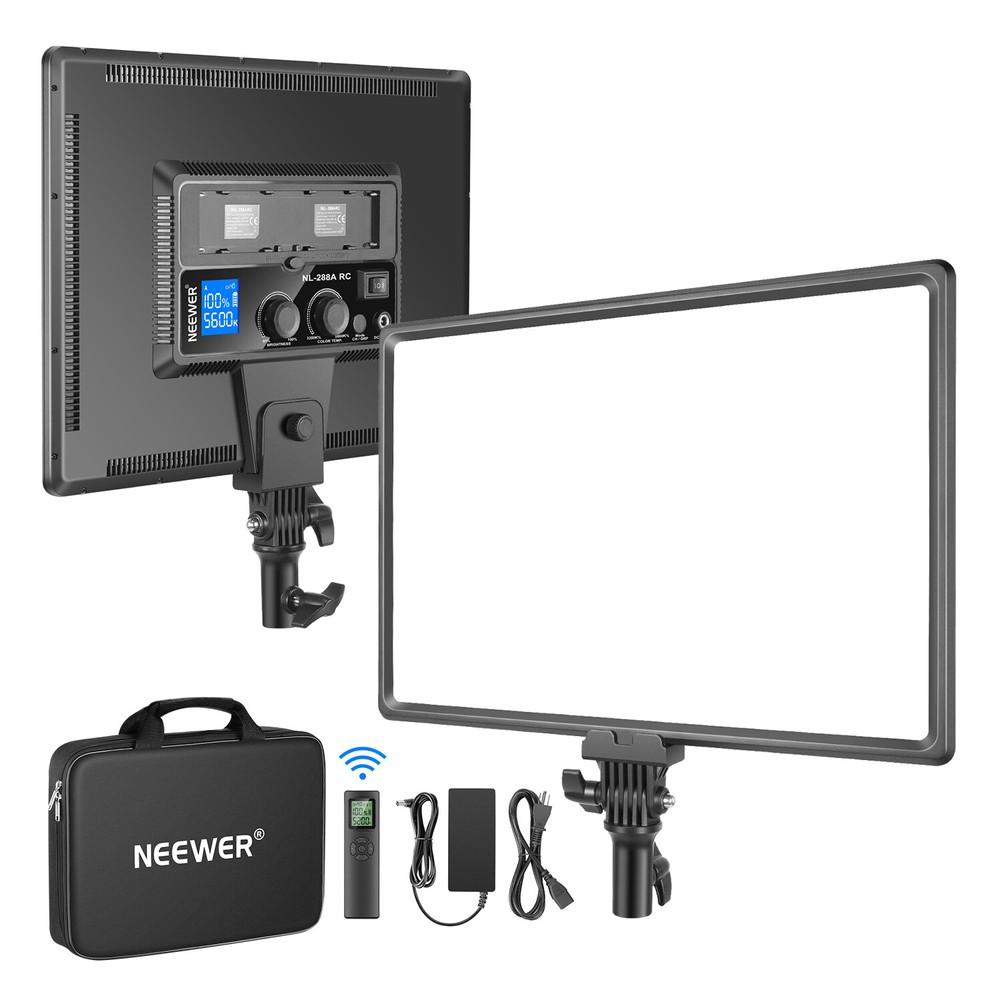 Neewer 288 Dimmable Large LED Video Light Panel 45W with 2.4G Remote Control