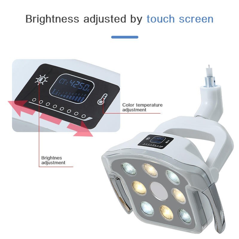 Dental Operating Light Ceiling Mounted 8 Bulbs LED Sensor Light with Touch Sceen