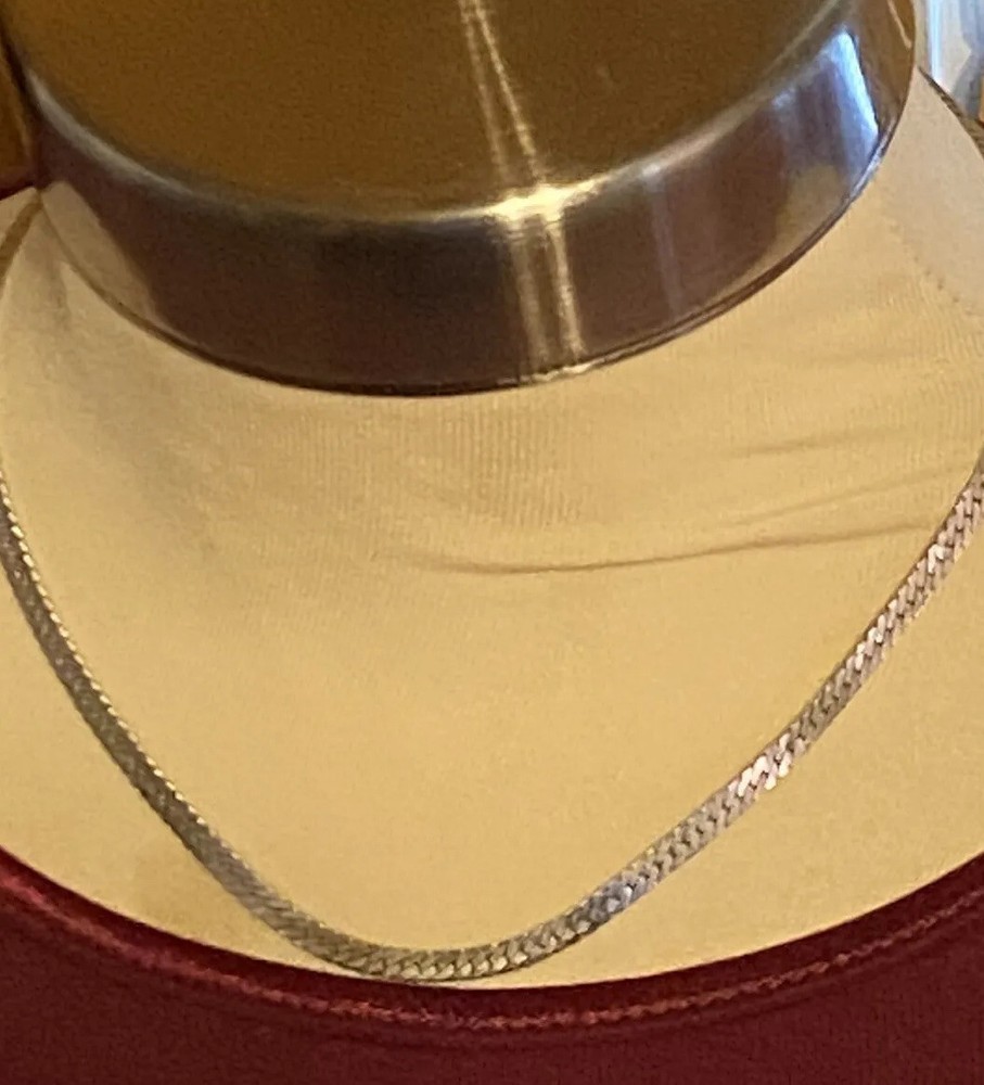Vintage Trifari 16” Herringbone Chain Necklace