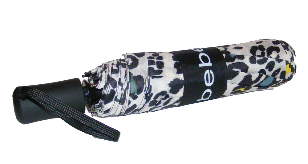 bebe Automatic Open Umbrella Windproof Leopard Print bebe Logo
