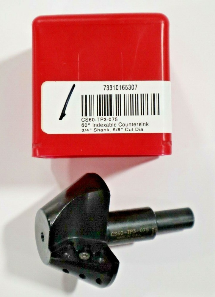 INDEXABLE 60° COUNTERSINK TOOL, 3/4" SHANK           M037
