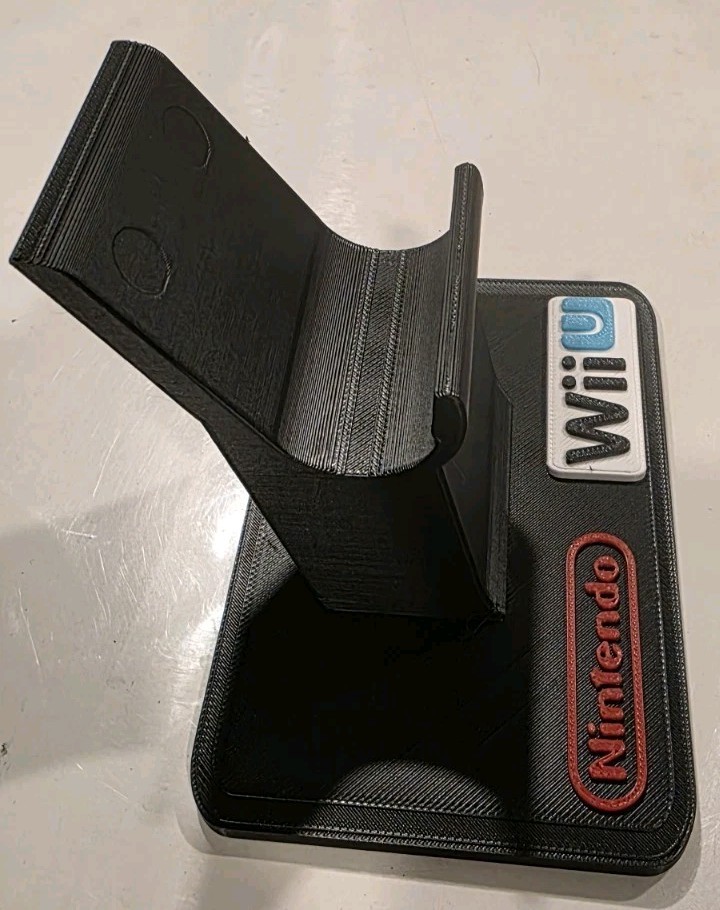 3D Printed Nintendo Wii U Pro Controller Display Stand Black