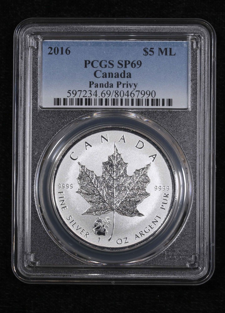 2016 PCGS SP69 Reverse Proof Maple Leaf Panda Privy