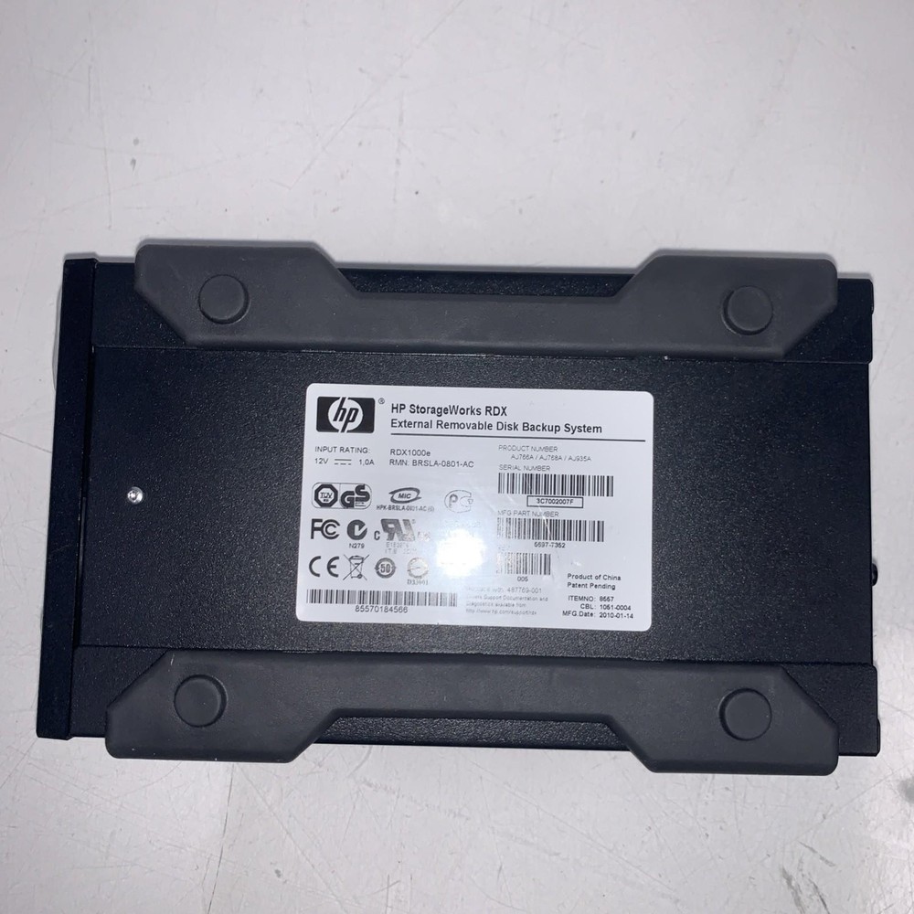 Hewlett Packard Enterprise HPE RDX 1000e External Removable Disk Backup drive