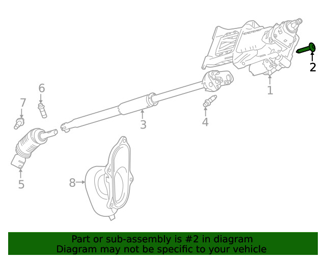 Genuine Land-Rover Steering Column Bolt LR151926