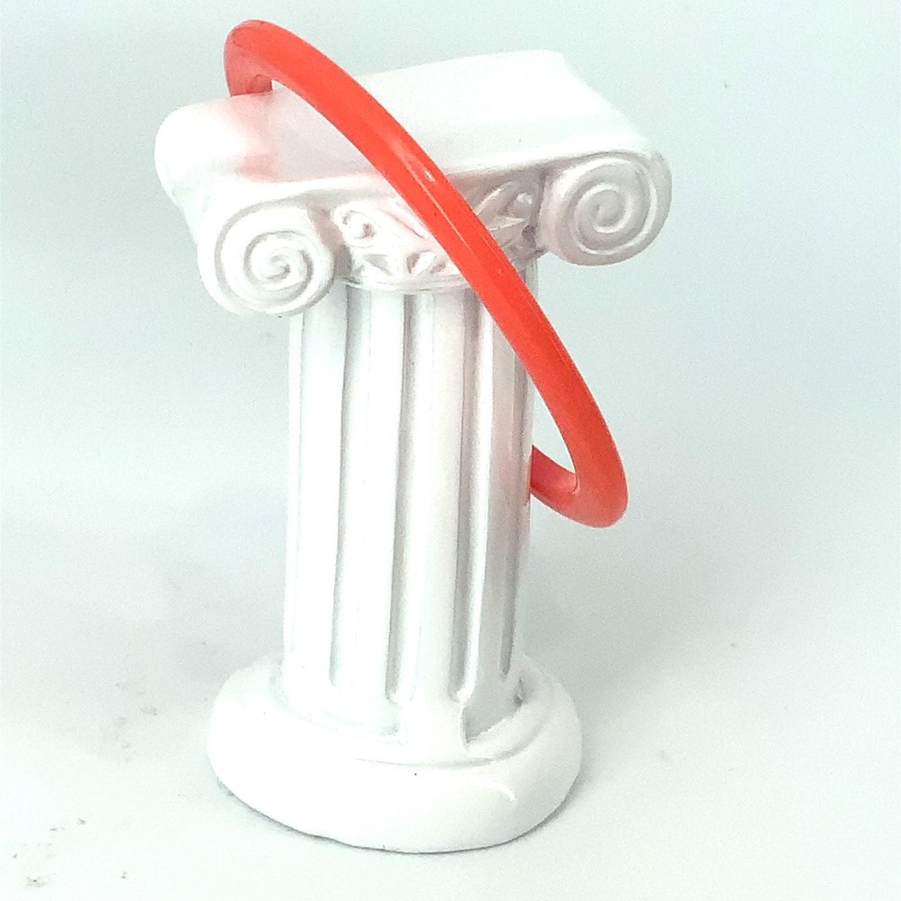 Vintage Bakelite Mid Century Bangle Bracelet Red Slim Stackable