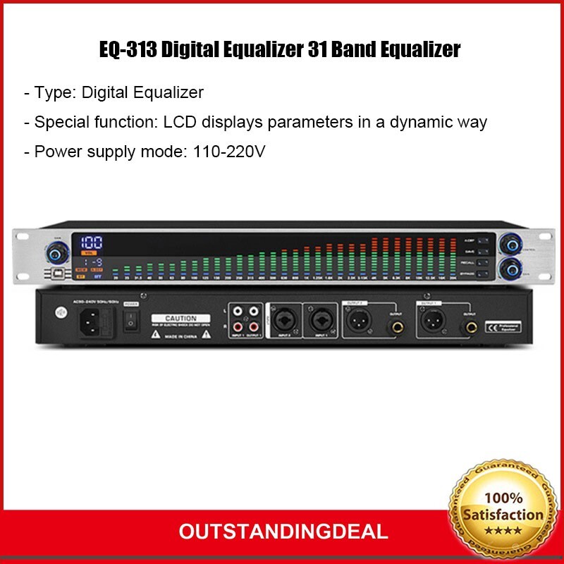 EQ-313 Digital Equalizer 31 Band Equalizer for Bar Home Stage Performance ot25