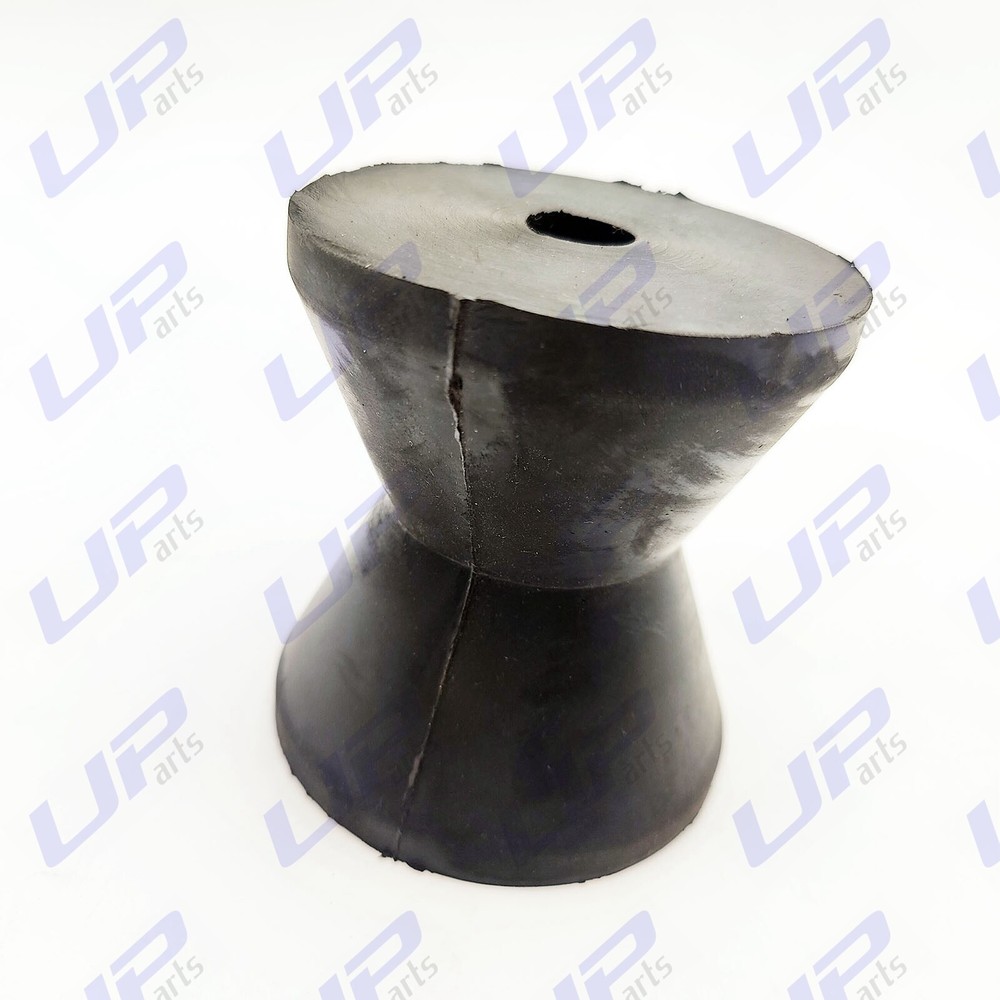 2 Pack 4 Inch Mounting Width Boat Trailer Black Molded Rubber Bow Stop Rollers