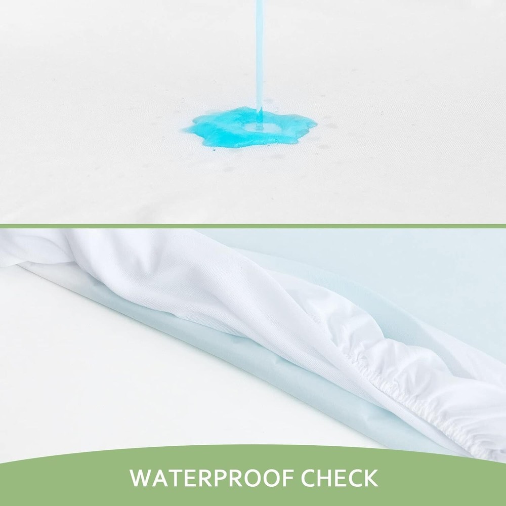 2-Pack Twin XL Mattress Protector - Waterproof, Cooling Jersey, Fits 14" Deep
