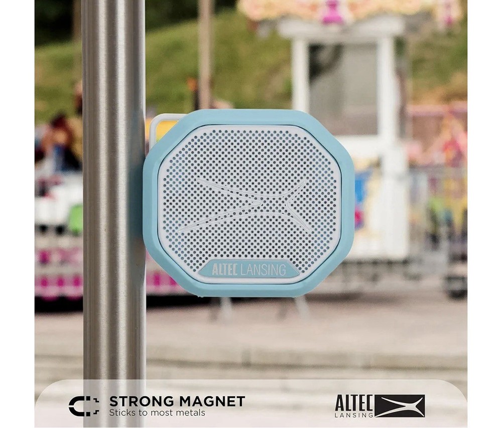 Altec Lansing HydraTrek Bluetooth Waterproof Magnetic Speaker - Aqua Blue
