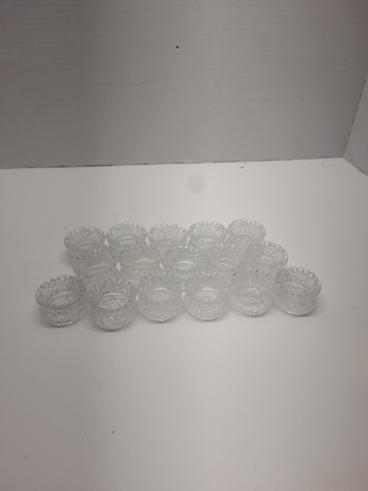 Vintage L E Smith (16) Open Salts, Salt Cellars Glass