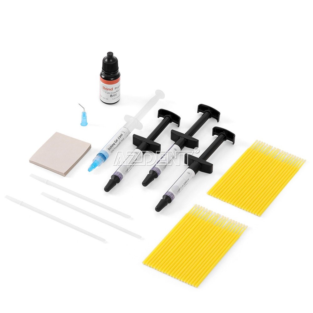 Dental orthodontic bonding Bracket Light cure adhesive direct bonding system