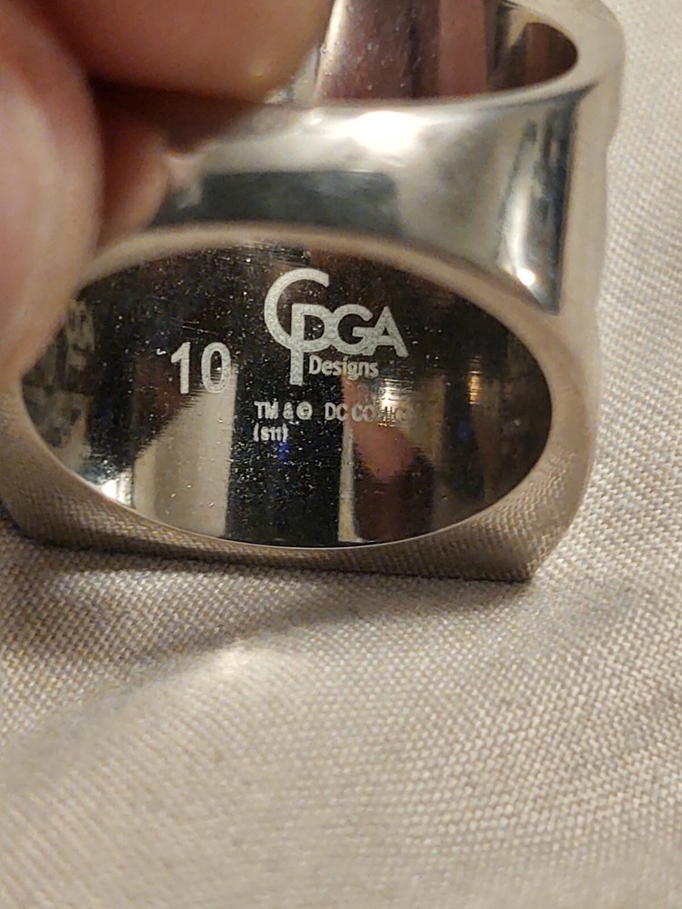EUC CPGA Designs DC Comic Green Lantern Ring Sz 10