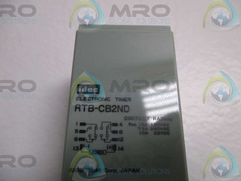 IDEC RTB-CB2ND TIME-DELAY RELAY 9.99sec. NSMP