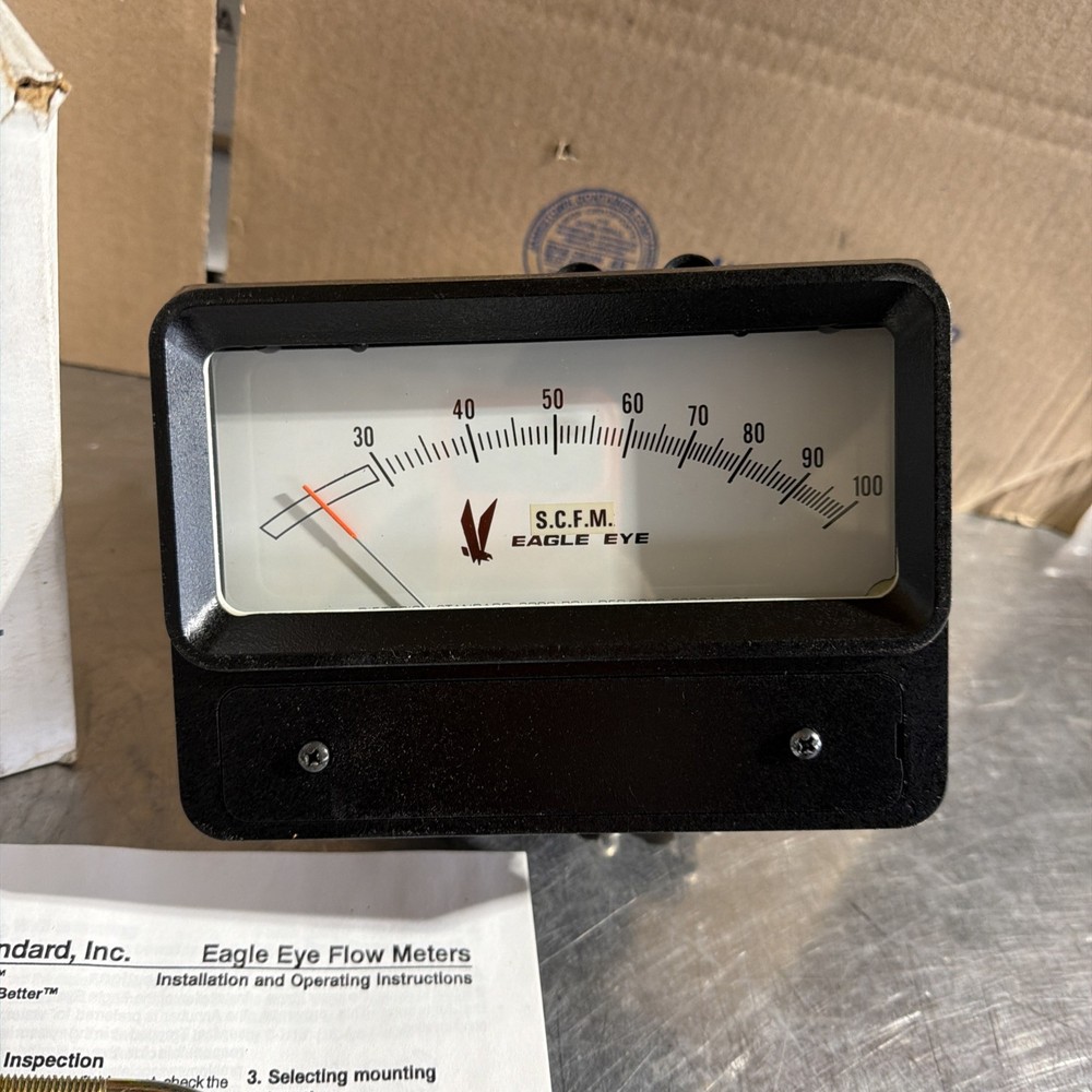 Dieterich Standard EFW-FO 2202 Eagle Eye Variable Area Flow Meter 30-100cfm Nos