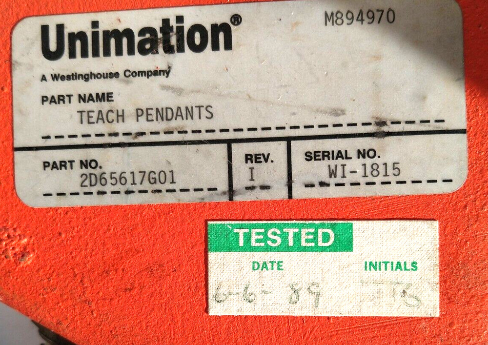Unimation Teach Pendant 923EJ1 Westinghouse