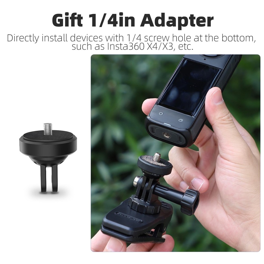Backpack Clip Mount for DJI Osmo Action 5 Pro Accessories, with 1/4" Adapter...