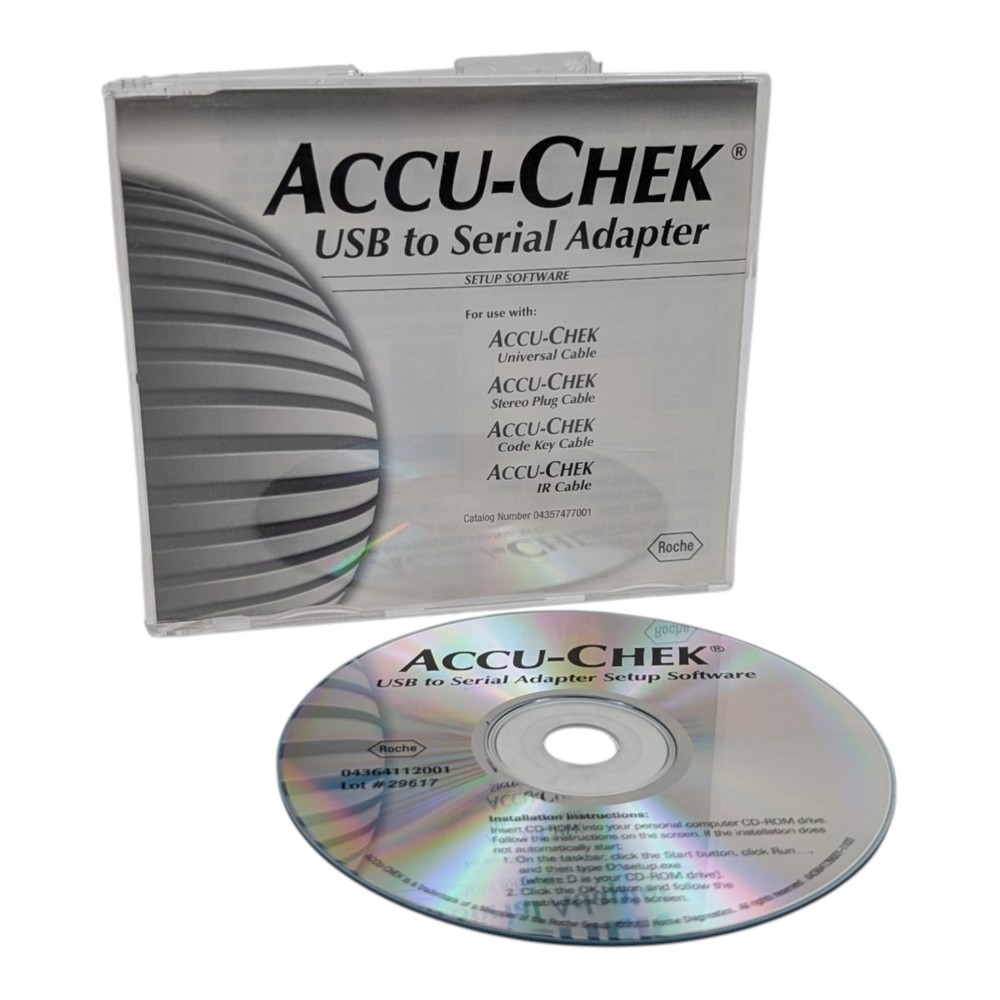 Accu-Chek USB to Serial Adapter Setup Software CD-ROM Disc