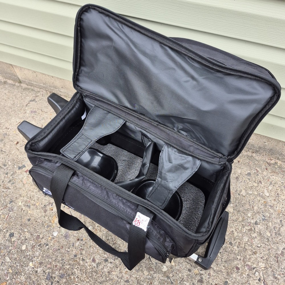 KRX Strikeforce 2 Bowling Ball Black Rolling Bag Case