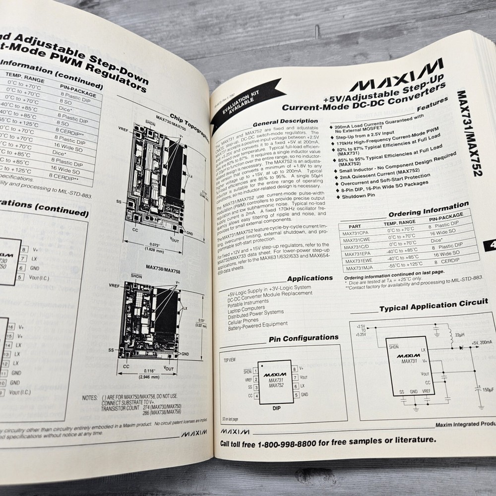 Maxim 1993 New Releases Data Book Vol II Data Sheets Paperback
