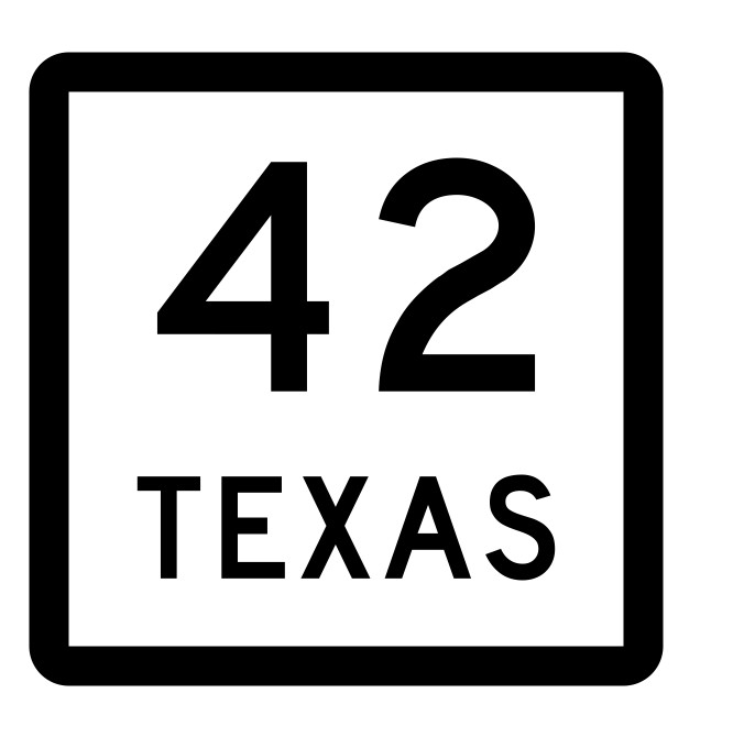 Texas State Highway 42 Sticker Decal