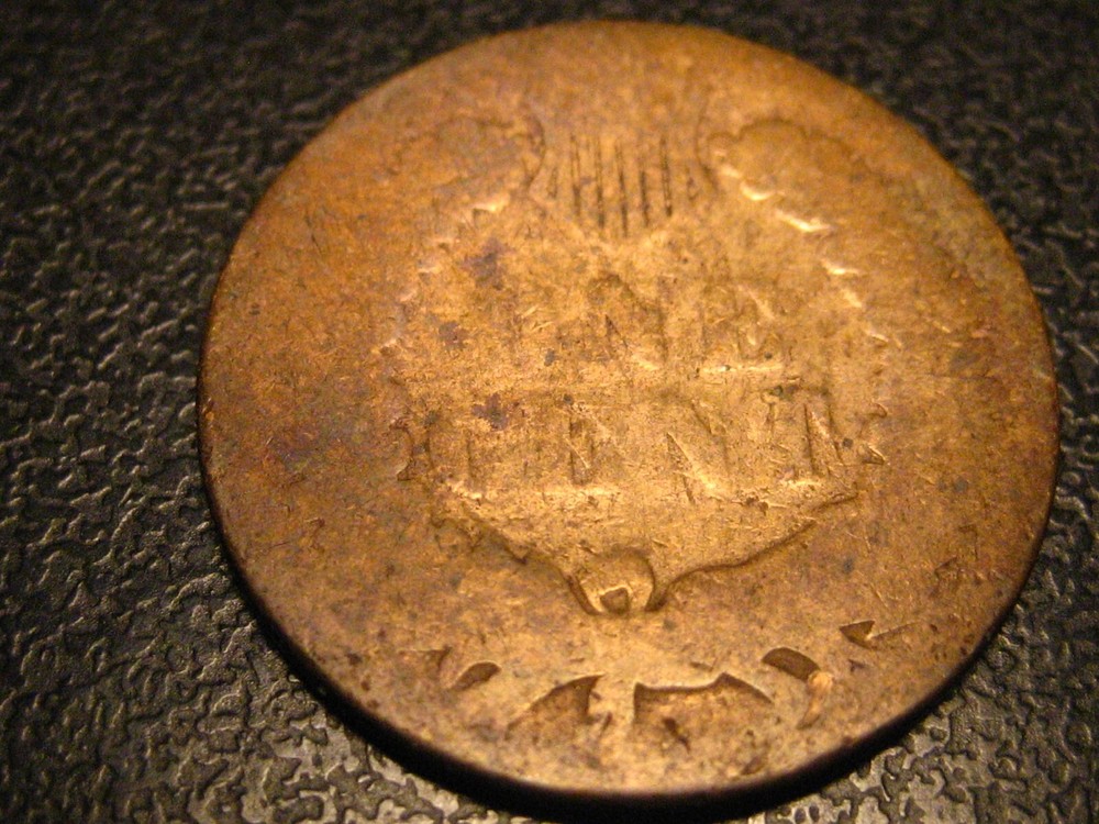 1886 Ty II Indian Head Cent Damaged #2