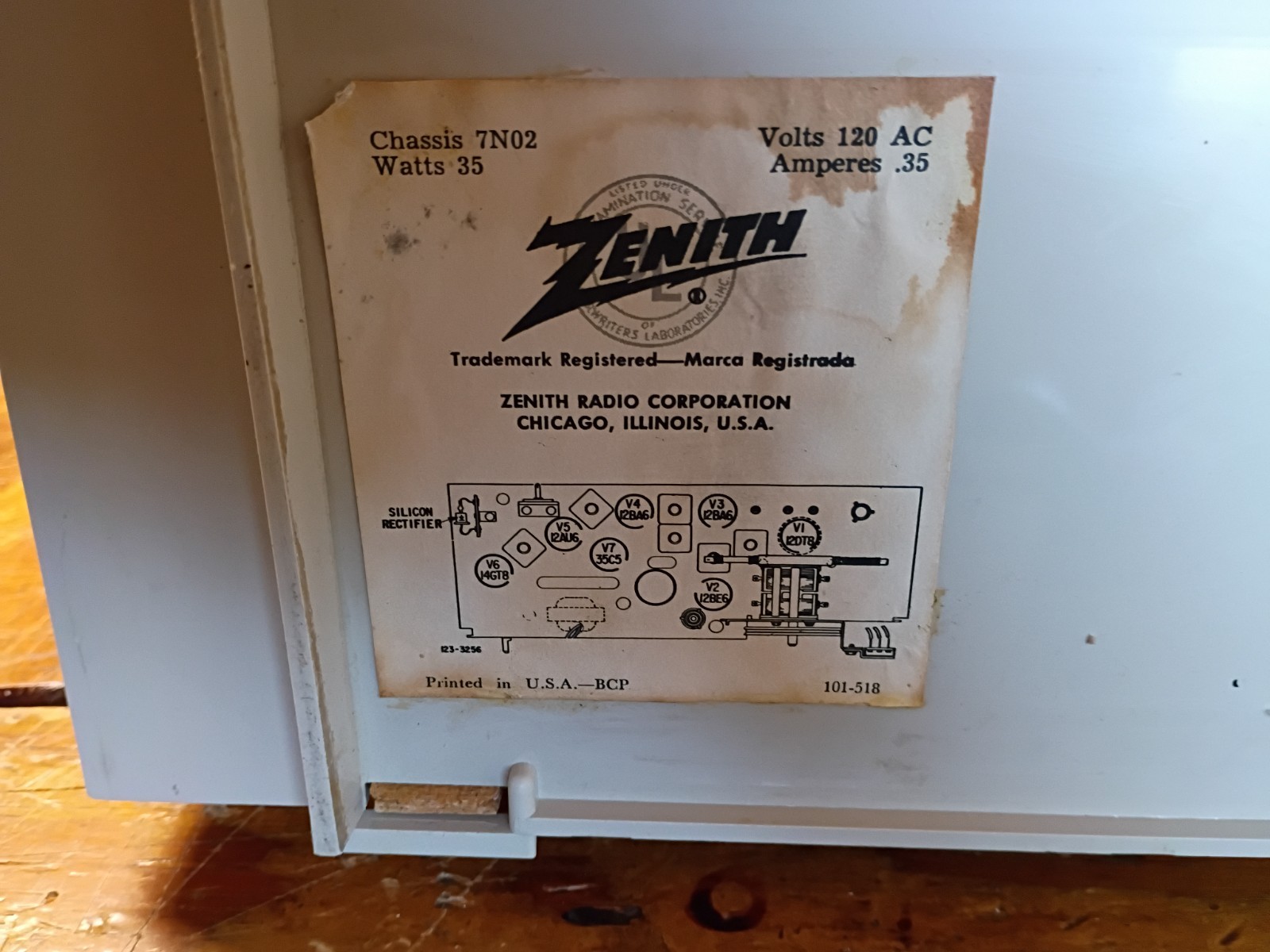 ✨RARE 1969 Zenith Model Z316L AM FM Tube Radio Works Watch The Video Make Offer✨