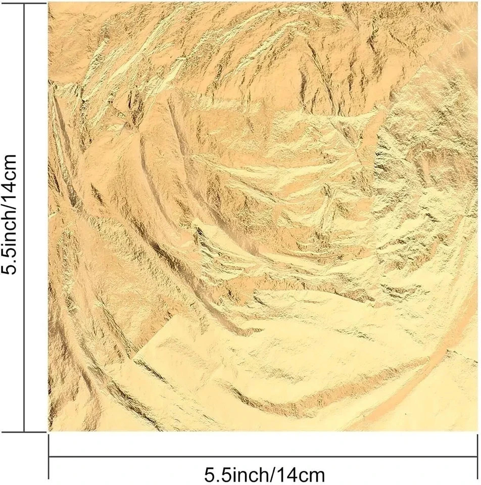 GOLD Leaf 100 Sheets Genuine 24K999 1000 Food Gilding Pure Leaves For Decoration