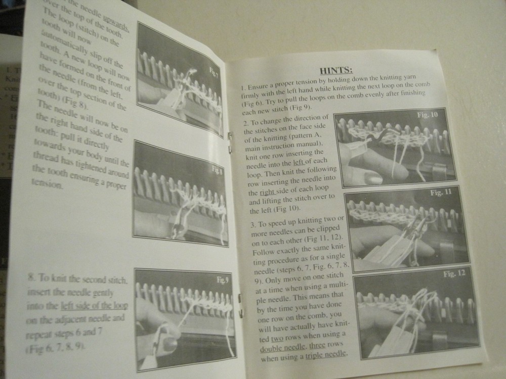 Vintage Knitting Mate Hand Knitting Machine w/ Instructions