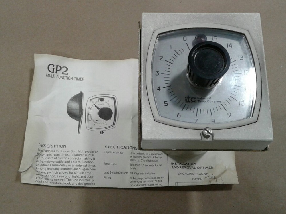 ITC GP-2 15 MULTI FUNCTION TIMER 120V 60Hz NOS ##4025G28PR7