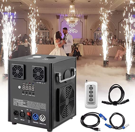 4PCS 700W Large Cold Spark Firework Machine Stage Effect DMX Wedding Show w/Case