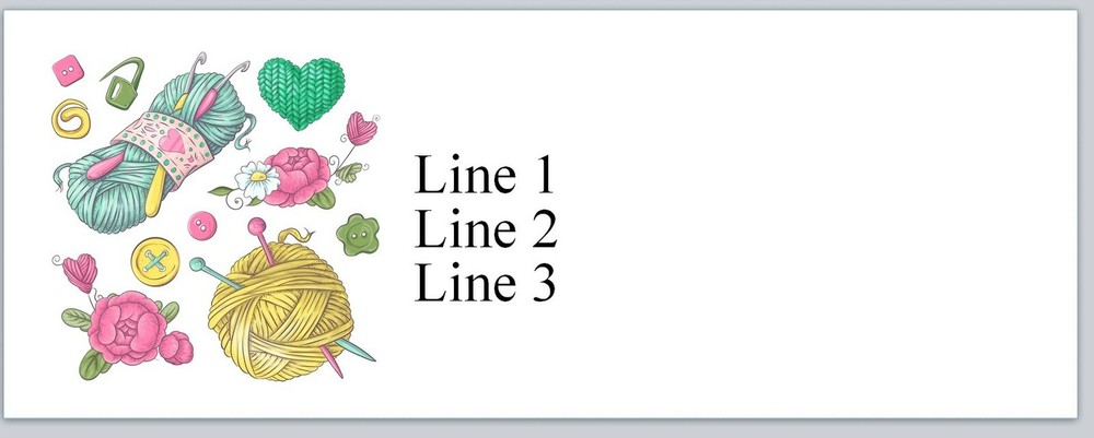 Personalized Address Labels Crochet Material Wool (JX 596)