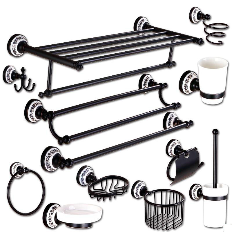 Oil Rubbed Bronze Wall Mounted Bathroom Accessories Bath Hardware Set Series