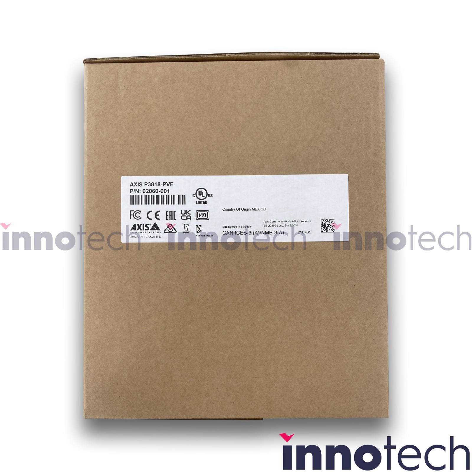 Axis P3818-PVE Outdoor 3 Sensor 180 Panoramic 13MP Network Dome Camera 02060-001