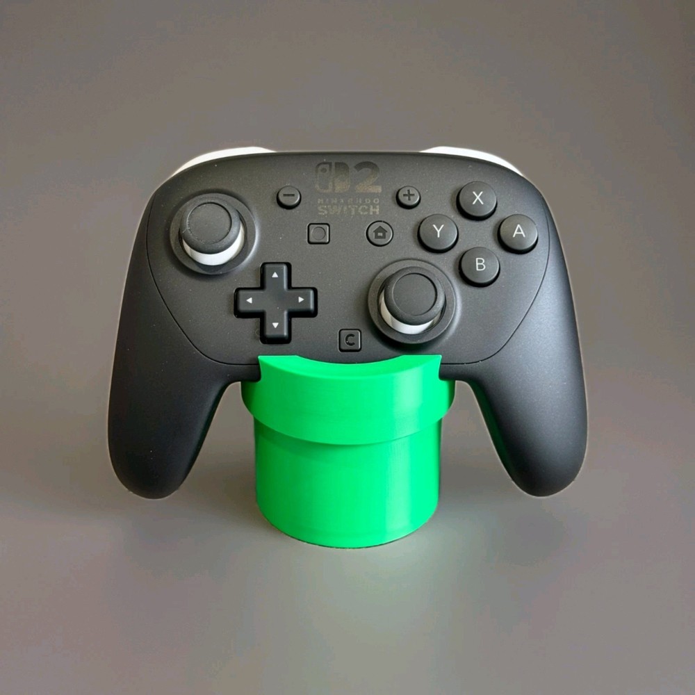 Green Pipe Stand For The Nintendo Switch & Switch 2 Pro Controller 3D PRINTED