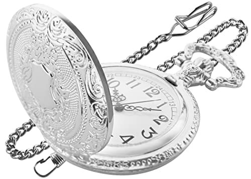 Silvery Shield Quartz Pocket Watch Quartz Movement,Quartz Pocket Watches
