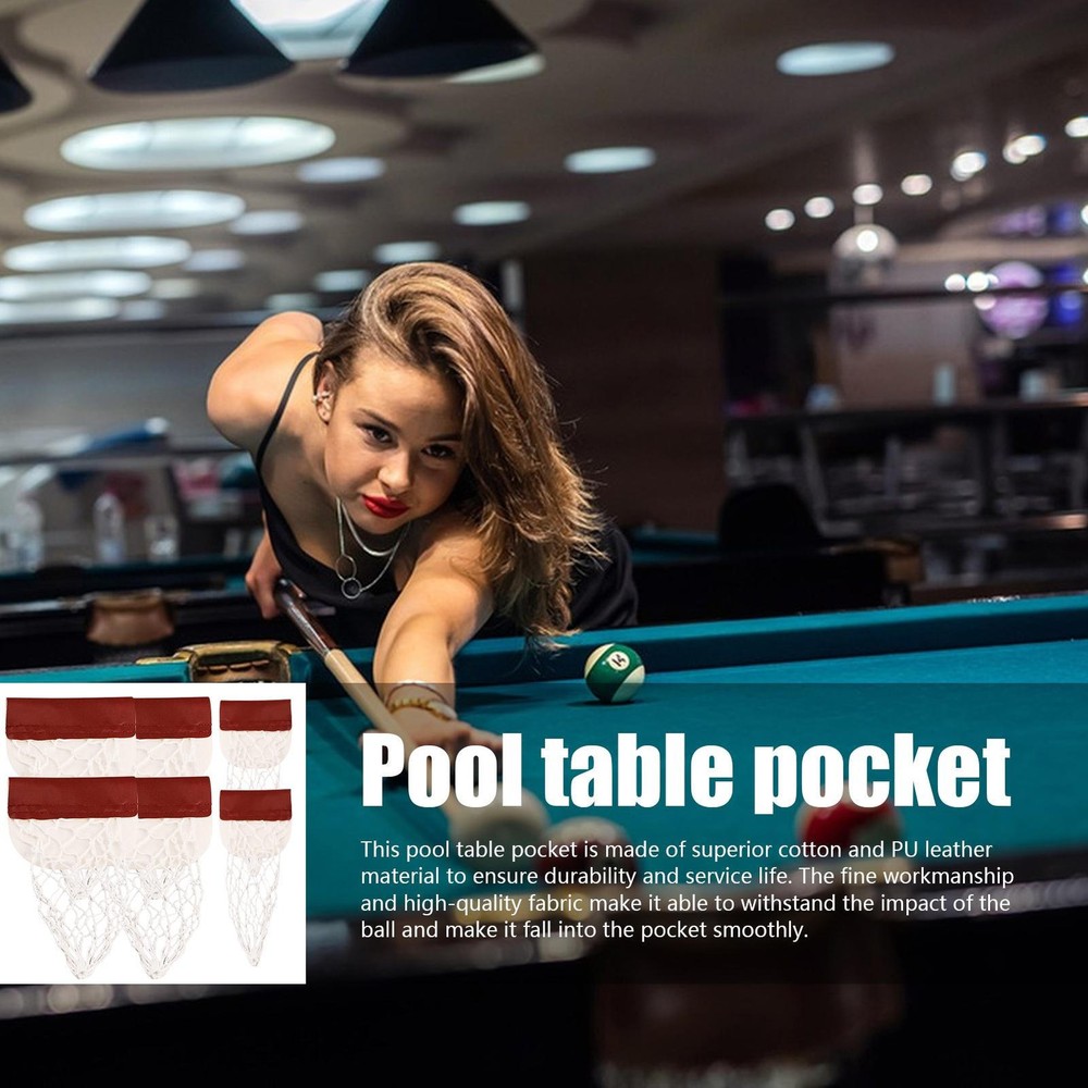 Pool Table Pocket Billiard Pockets Replacement Professional Snooker Net Positive