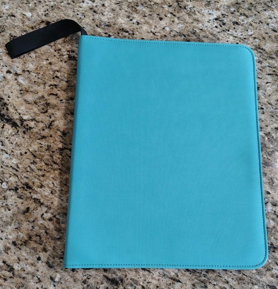 Trading Card Binder Folio 9 Pocket Blue