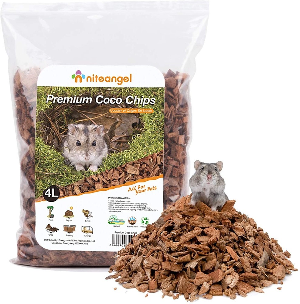 Niteangel Coco Chips/Peat Dry Digging & Burrowing Base for Rodent Pets