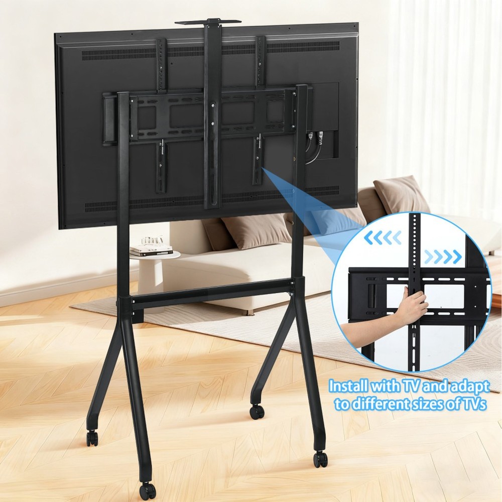 Smart Board Stand for 42-86" Interactive Whiteboard Lockable Wheel Height Adjust